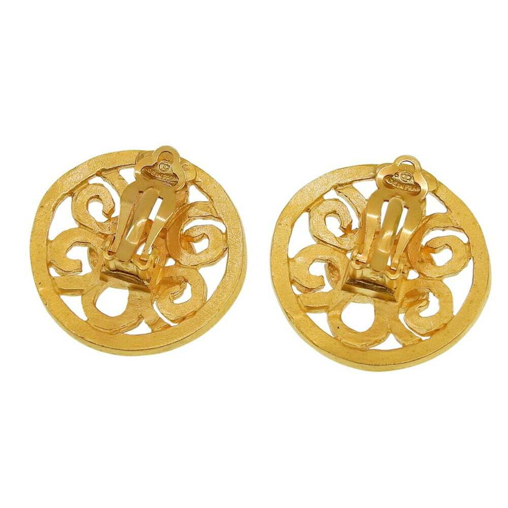 CHANEL Gold Logo Earrings - Picture 2 of 8